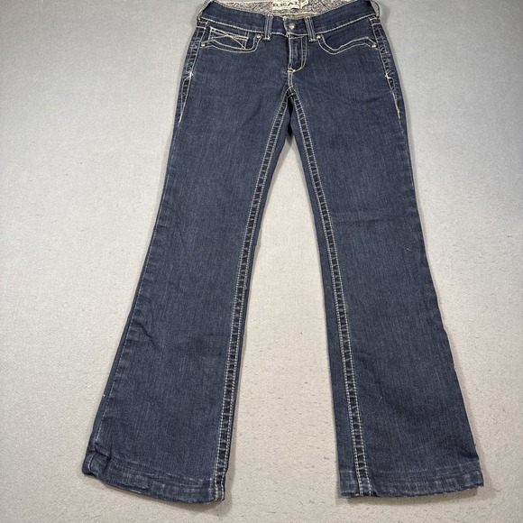 Ariat Jeans Womens 27R Blue REAL Denim Boot Cowboy Western Wear Casual - Picture 3 of 9